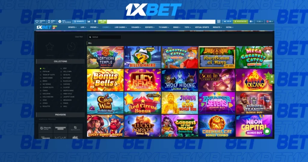 1xBet အွန်လိုင်းကာစီနို
