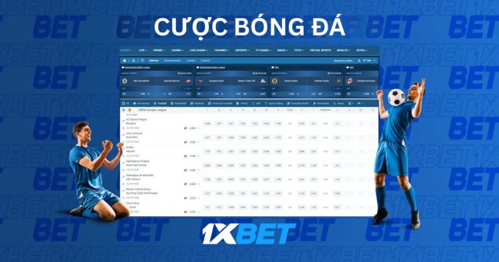 Cá cược bóng đá với tỷ lệ cược 1xBet